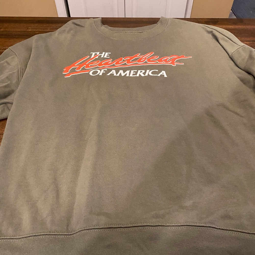 Olive Green Graphic Men's Sweater